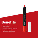 Buy Glam 21 Lip Seduction Non- Transfer Crayon Lipstick| Lightweight & Longlasting|Creamy Matte Formula - 3.6gm|Naughty Red|03 - Purplle