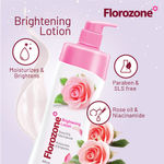 Buy Florozone Brightening Lotion I Enriched with Rose Oil & Niacinamide I Helps to Moisturise and Brighten Skin I Paraben & SLS Free (500 ml) - Purplle