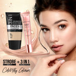 Buy FACES CANADA All Day Hydra Matte Foundation - Mini | 3-in-1 Foundation + Moisturizer + SPF 30 | 24 HR Aloe Hydration & Vitamin C | 10HR Long Wear | Medium to High Buildable Coverage | Absolute Ivory | 18 ml - Purplle
