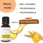 Buy Mystiq Living Vitamin E Oil For Hair, Skin, Face, Vitamin E Hair Oil, 100% Plant Based Pure and Natural - 15 ml - Purplle