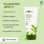 Buy Plum Green Tea Pore Cleansing Face Wash For Oily Skin | With Glycolic Acid | Fights Acne, Controls Excess Oil | Removes Dead Skin Cells | Gentle & Non-Drying | Women & Men | 100% Vegan | 150 ml - Purplle