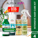 Buy Alps Goodness Intensive Hair Care Kit with Rosemary Water Spray (100 ml), 100% Pure Castor Oil (100 ml) & Anti-Hairfall Shampoo (290 ml) & Conditioner (200 ml) | Hair Growth Expert Spray | 100% Natural Arendee Oil | No.1 Anti-Hairfall Combo - Purplle