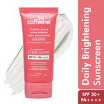 Buy mCaffeine CLEAR GLOW 1% Kojic Acid & Alpha Arbutin Brightening Sunscreen SPF 50 PA++++ |Niacinamide-Dark Spots & Pigmentation| UVA-B Sun Protection|No White Cast, Non Greasy For Men & Women - 50 ml - Purplle