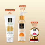 Buy Good Vibes Glow Trio | Anti Blemish Vitamin C Face Wash (120 ml) | Gold Peel Off Mask (50 g) | Beetroot Plumping Lip Balm (5.5g) | Radiant Skin | Gold Glow | Plump lips - Purplle