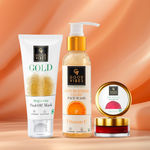 Buy Good Vibes Glow Trio | Anti Blemish Vitamin C Face Wash (120 ml) | Gold Peel Off Mask (50 g) | Beetroot Plumping Lip Balm (5.5g) | Radiant Skin | Gold Glow | Plump lips - Purplle