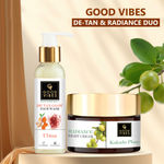 Buy Good Vibes De-Tan & Radiance Duo | Ubtan De Tan Glow Face Wash (120 ml) | Kakadu Plum Radiance Night Cream (50 gm) - Purplle
