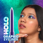 Buy NY Bae Chrome Eyes Duo | Holographic Eyeliner - Aquamarine 01 (0.25 gm) | The Big Apple Of My Eyes Kohl (0.30 gm)| Black Kajal | Waterproof | Multi-Chrome Liner | Smudgeproof | Smooth & Pigmented | Eye Makeup - Purplle
