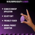 Buy Staze 9to9 HD BlendPro Velvety Soft + Multipurpose Beauty Blender | For Sea mless Makeup Application | 02 Slanted - Purplle