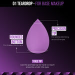 Buy Staze 9to9 HD BlendPro Velvety Soft + Multipurpose Beauty Blender | For Sea mless Makeup Application | 01 Teardrop - Purplle