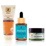 Buy Pilgrim Glowing Skin CSM Combo : Vitamin C Face Wash (100 ml) + Alpha Arbutin & Vitamin C BrighteningA Serum (30ml) + Squalane Glow Moisturizer (50gm) - Purplle