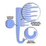 Buy Xo Curls Shower Detangling Comb - Blue 1 Pc - Purplle