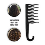 Buy Xo Curls Shower Detangling Comb - Black 1 Pc - Purplle
