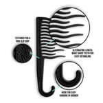 Buy Xo Curls Shower Detangling Comb - Black 1 Pc - Purplle
