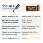 Buy Xo Curls Shower Detangling Comb - Black 1 Pc - Purplle