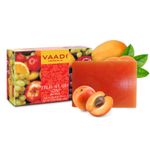 Buy Vaadi Herbals Fruit Splash Soap with Extracts of Orange, Peach, Green Apple & Lemon (75 g) (Pack of 3) - Purplle
