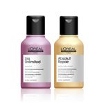 Buy L'Oreal Professionnel Combo of Absolut Repair Shampoo and Liss Unlimited Shampoo Minis (50ml + 50 ml) - Purplle