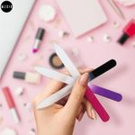 Buy MeSkin Premium Crystal Glass Nail File - Double-Sided Etched Design for Gentle, Professional Nail Care - Essential Manicure Tool for Natural Nails (Assorted Color, Pack of 1) - Purplle