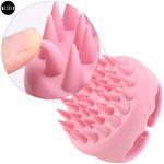Buy MeSkin Soft Silicone Hair Scalp Massager Shampoo Brush - Effective Scrubber for Dandruff Removal on Wet and Dry Hair - Easily Reach the Roots of Thick, Curly Hair (Assorted Colors, Pack of 1) - Purplle