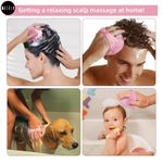 Buy MeSkin Soft Silicone Hair Scalp Massager Shampoo Brush - Effective Scrubber for Dandruff Removal on Wet and Dry Hair - Easily Reach the Roots of Thick, Curly Hair (Assorted Colors, Pack of 1) - Purplle