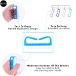 Buy MeSkin Nail Brush Set: Ergonomic Grip for Effortless Fingernail and Pedicure Cleaning - Toes Cleaning Tool (Assorted Color, Pack of 2) - Purplle