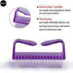 Buy MeSkin Nail Brush Set: Ergonomic Grip for Effortless Fingernail and Pedicure Cleaning - Toes Cleaning Tool (Assorted Color, Pack of 2) - Purplle