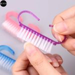 Buy MeSkin Nail Brush Set: Ergonomic Grip for Effortless Fingernail and Pedicure Cleaning - Toes Cleaning Tool (Assorted Color, Pack of 2) - Purplle
