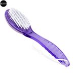 Buy MeSkin 2-in-1 Paddle Brush with Foot Scrubber and Handle, Including Pumice Stone (Assorted Color, Pack of 1) - Purplle