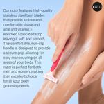 Buy Meskin Twin Blade Unisex Body Razor with Anti-Slip Grip Pack of 5 Pink - Purplle