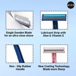 Buy Meskin Twin Blade Unisex Body Razor with Anti-Slip Grip Pack of 5 Pink - Purplle