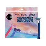 Buy Meskin Twin Blade Unisex Body Razor with Anti-Slip Grip Pack of 5 Blue - Purplle