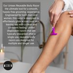 Buy Meskin Reusable Body Razor Pack of 5 Purple - Purplle