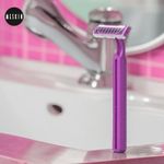 Buy Meskin Reusable Body Razor Pack of 5 Purple - Purplle