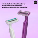 Buy Meskin Reusable Body Razor Pack of 5 Purple - Purplle