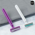 Buy Meskin Reusable Body Razor Pack of 5 Purple - Purplle
