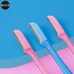 Buy Meskin Reusable Unisex Eyebrow Razor Pack of 3 (Assorted Colors) 18gm - Purplle