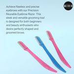 Buy Meskin Reusable Unisex Eyebrow Razor Pack of 3 (Assorted Colors) 18gm - Purplle