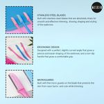 Buy Meskin Reusable Unisex Eyebrow Razor Pack of 3 (Assorted Colors) 18gm - Purplle