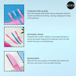 Buy Meskin Reusable Unisex Eyebrow Razor Pack of 3 (Assorted Colors) 18gm - Purplle