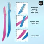 Buy Meskin Reusable Unisex Eyebrow Razor Pack of 3 (Assorted Colors) 18gm - Purplle