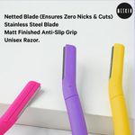 Buy Meskin Premium Unisex Facial Razor with Nick-Free Netted Blade Pack of 3 (Assorted Colors) - Purplle