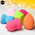 Buy Meskin Premium Beauty Blender Makeup Puff Sponge Pack of 2 (Assorted Shape & Color) 15gm - Purplle