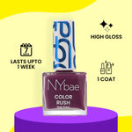 Buy NY Bae Color Rush Nail Paint Set - Lovely Lilacs 03 | Nail Paint Combo | Chip Resistant | Long Lasting | Quick Dry | Glossy Gel Nail Polish (5.6 ml *4) - Purplle