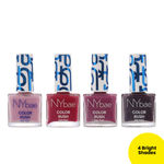 Buy NY Bae Color Rush Nail Paint Set - Maroon Mania 12 | Nail Paint Combo | Chip Resistant | Long Lasting | Quick Dry | Glossy Gel Nail Polish (5.6 ml *4) - Purplle