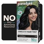 Buy Paradyes Natural Black Timeless Permanent Creme Hair Colour for Grey Coverage, 1.0 Natural Black - 0.23 gm - Purplle