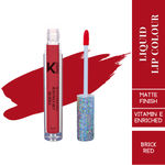 Buy KINDED Liquid Lip Colour Lipstick Lip Gloss Vitamin E Enriched (6 ml, Matte Finish, Brick Red) - Purplle