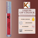 Buy KINDED Liquid Lip Colour Lipstick Lip Gloss Vitamin E Enriched (6 ml, Matte Finish, Brick Red) - Purplle