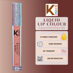 Buy KINDED Liquid Lip Colour Lipstick Lip Gloss Vitamin E Enriched (6 ml, Matte Finish, Perfect Nude) - Purplle