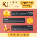 Buy KINDED Liquid Lip Colour Lipstick Lip Gloss Vitamin E Enriched (6 ml, Matte Finish, Perfect Nude) - Purplle