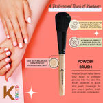 Buy KINDED Powder Makeup Brush Professional Natural Wooden Handle - Purplle