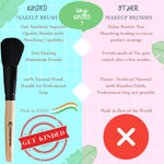 Buy KINDED Powder Makeup Brush Professional Natural Wooden Handle - Purplle